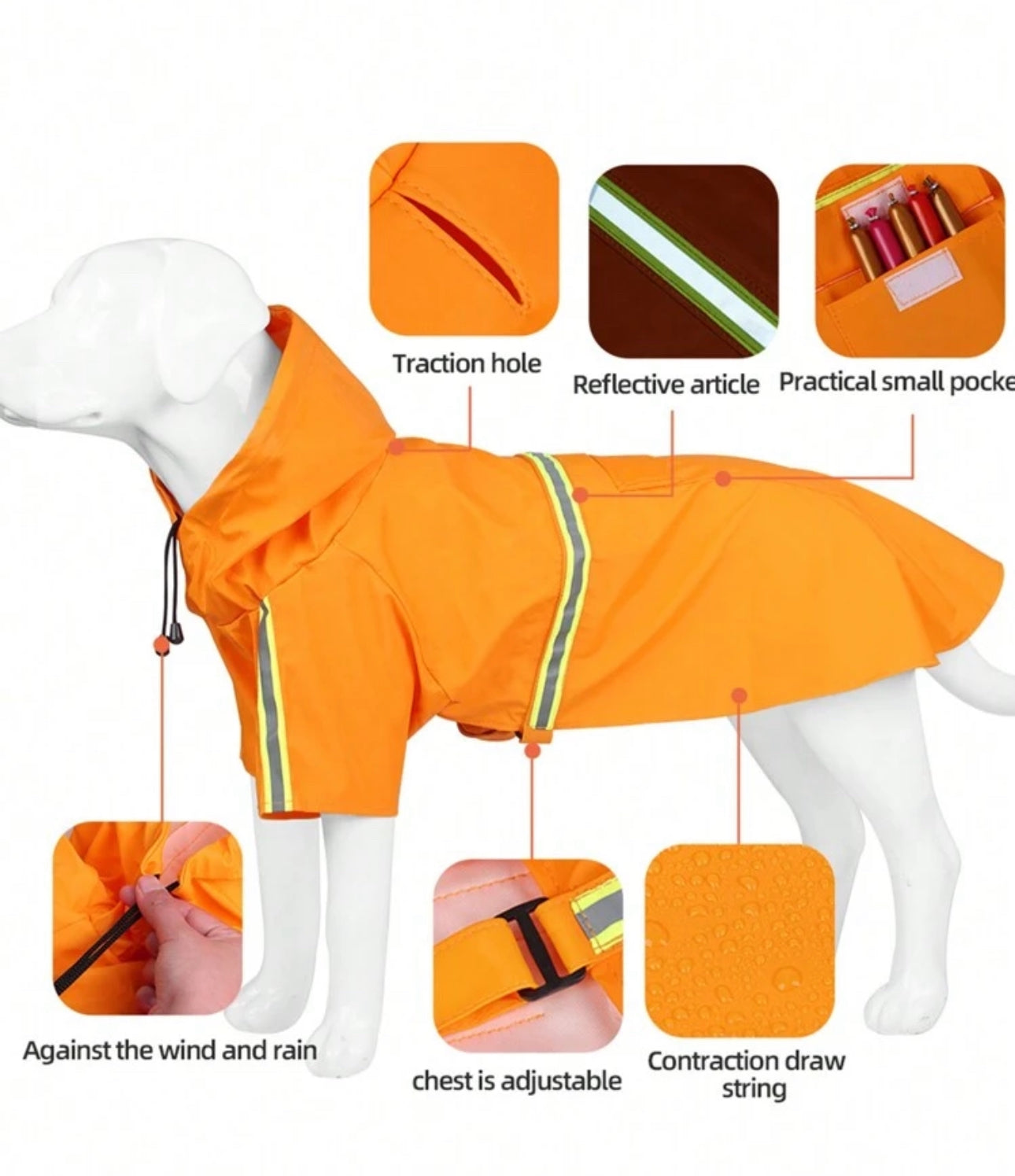 Yellow Reflective Raincoat-Big Dogs