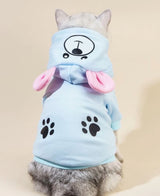 Baby Blue Fleece for Big Dogs – Pink Ears & Paws Design