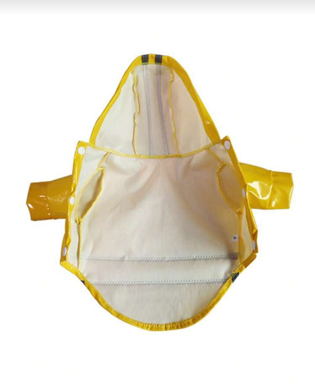 Pu Reflective Strip Dog Raincoat-Yellow