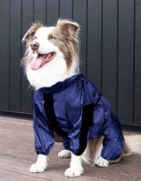 Navy Blue Fleece Raincoat