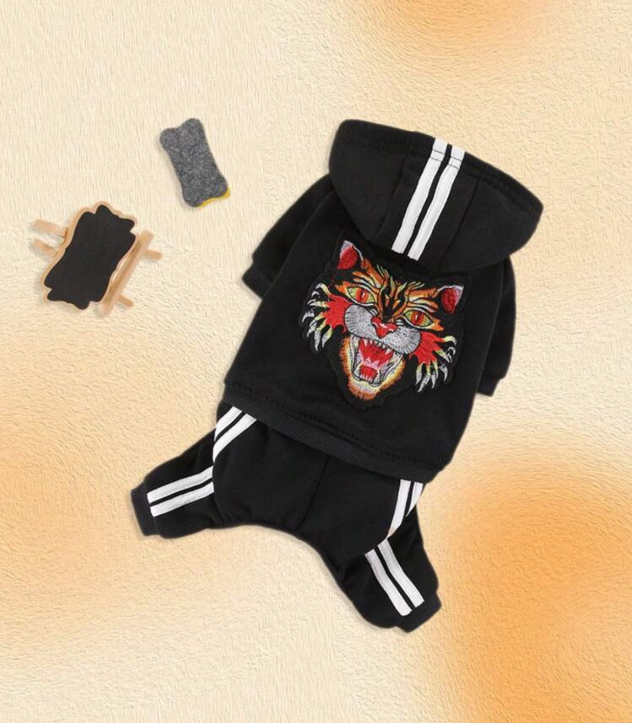 Black Sportive Pet Jumpsuit