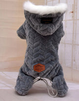 Gray Soft Fur Pet Jumpsuit