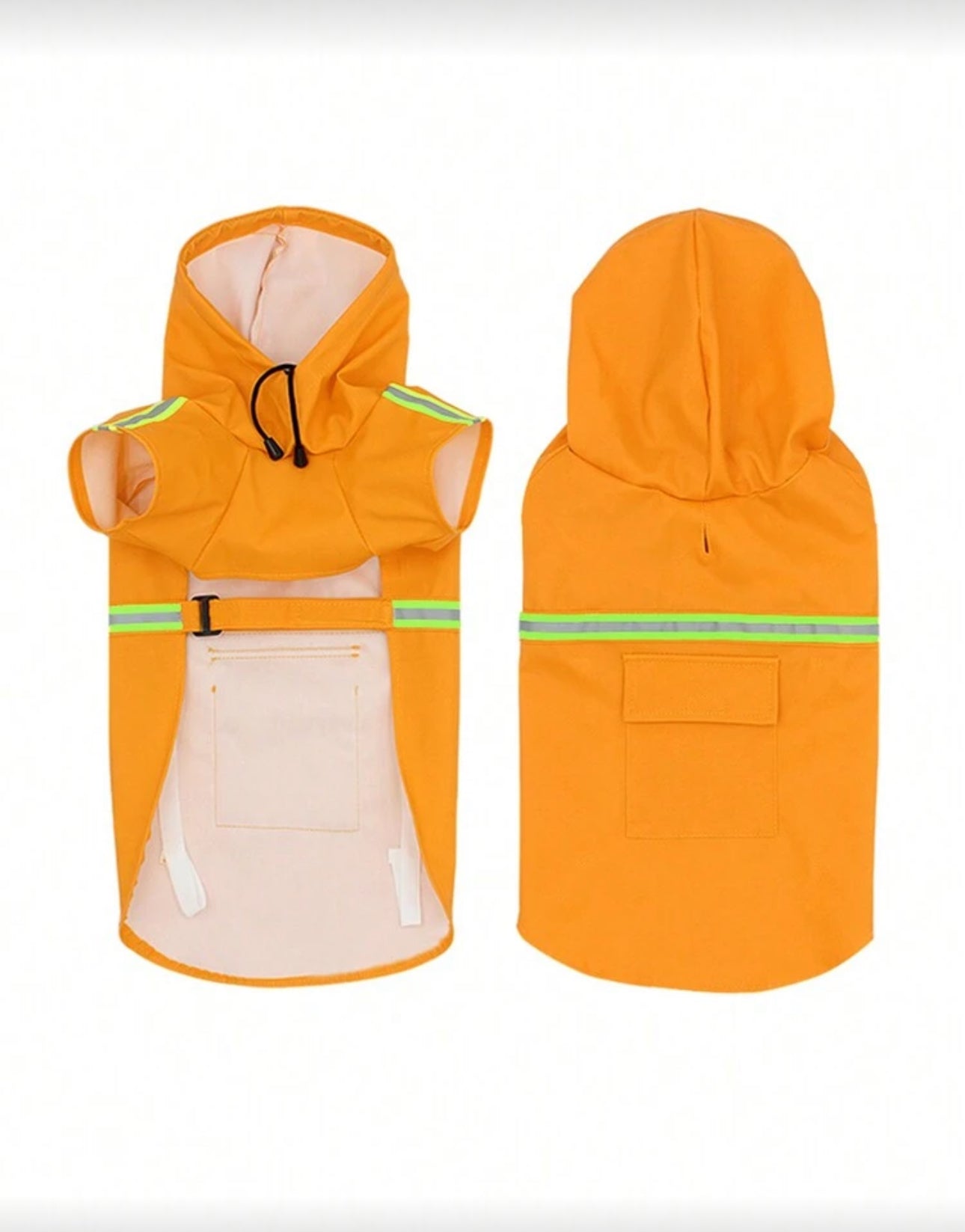 Yellow Reflective Raincoat-Medium & small Dogs