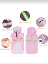 Purple Reflective Raincoat-small & medium Dogs