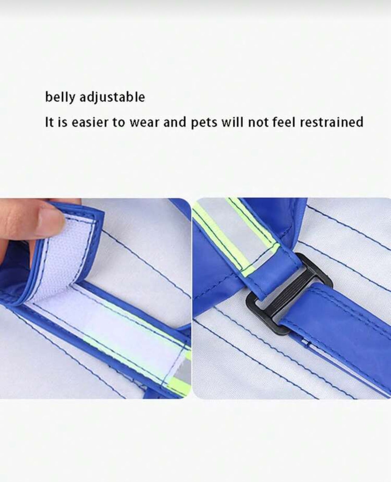 Blue Reflective Raincoat-small & medium Dogs