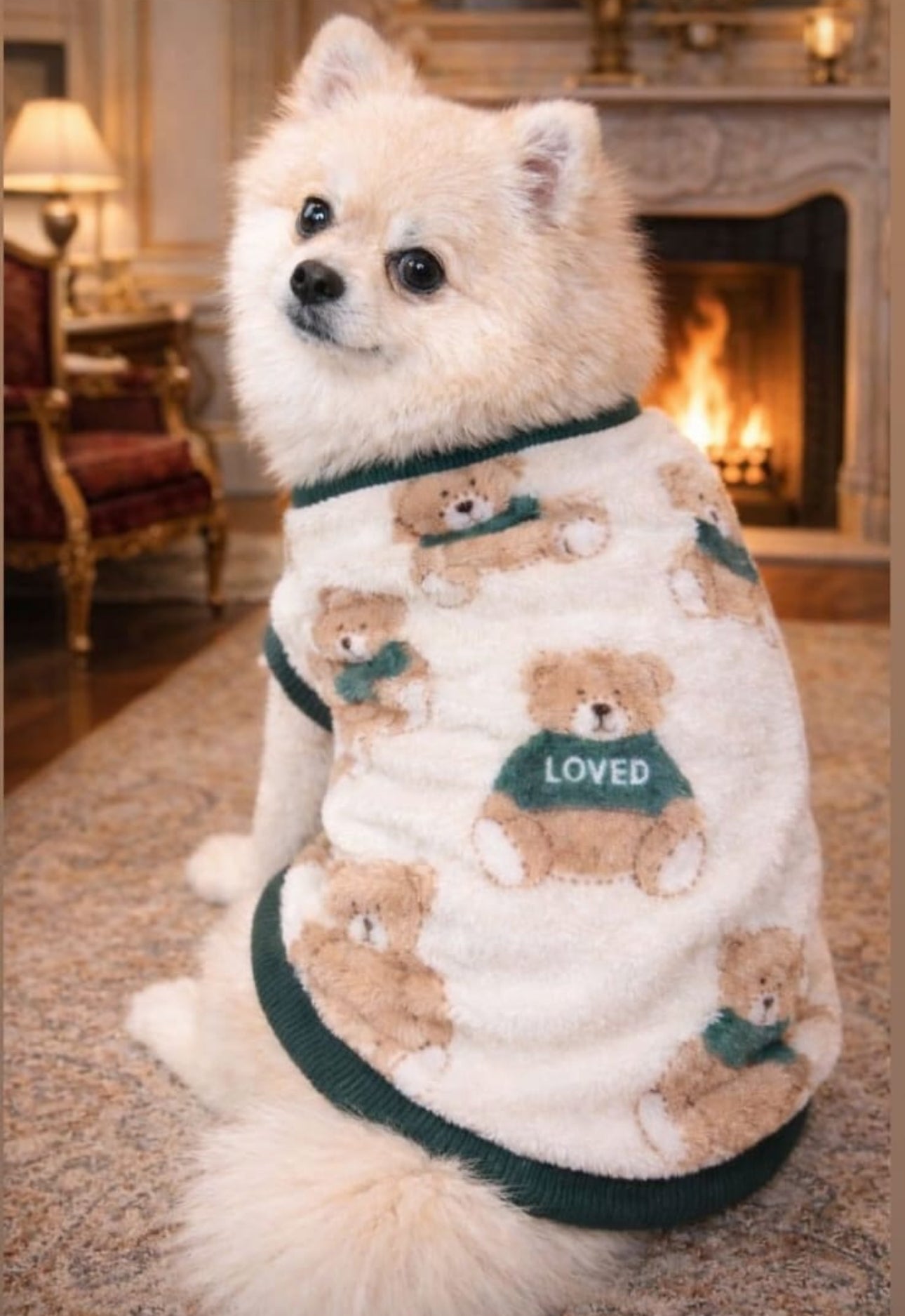 Fluffy Pet Sweatshirt – “Loved” Print