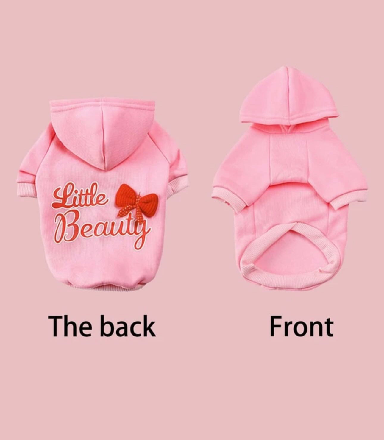 Pink Fleece Hoodie for Pets