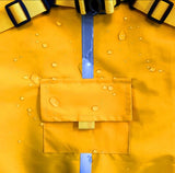 Waterproof Dog Raincoat with Hood & Zipper –Reflective,Adjustable,Harness & Treat Pocket