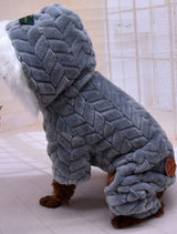 Gray Soft Fur Pet Jumpsuit