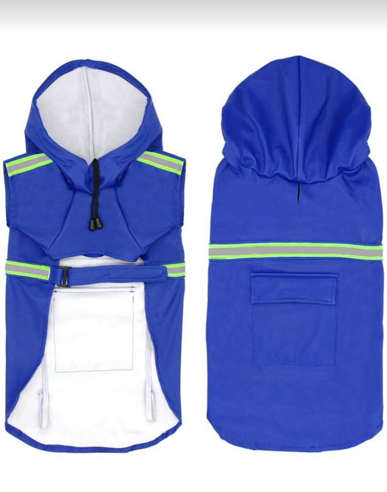 Blue Reflective Raincoat-small & medium Dogs