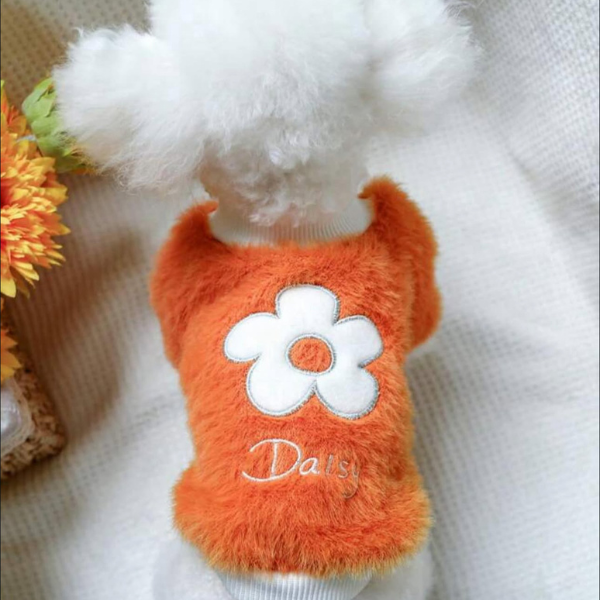 Daisy Fluffy Winter Pets Sweater 🌼❄️