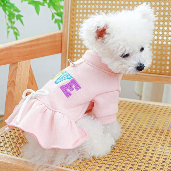 Love Sparkle Floral Dog Dress 🌸✨