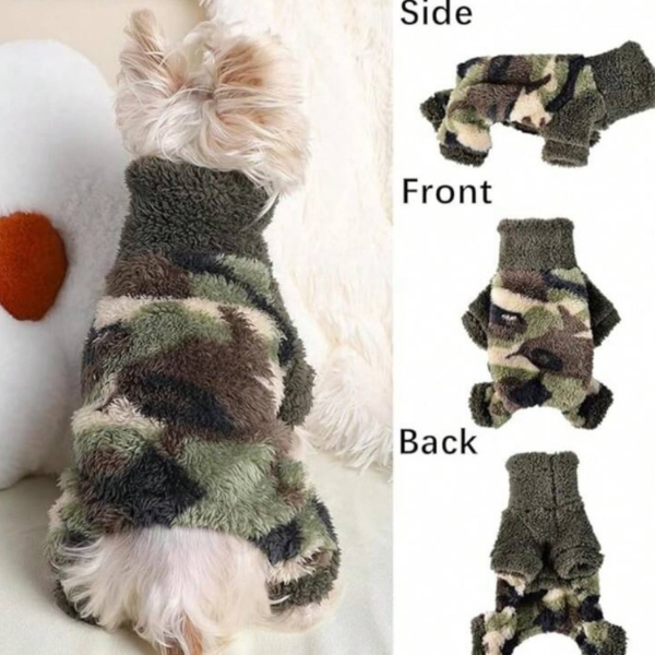 Army Green Jumpsuit for Pets