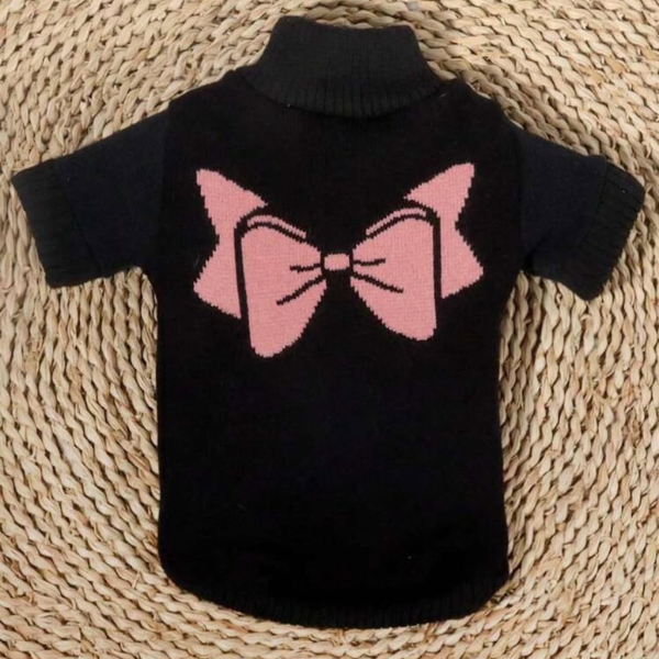Thick Sweater for Tiny Pets – Cute Bow Design