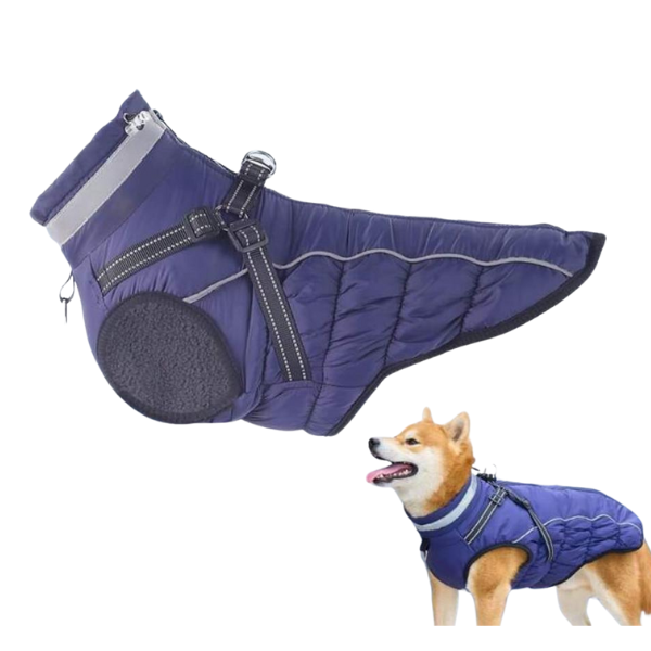 Navy Blue Fleece Adjustable Harness