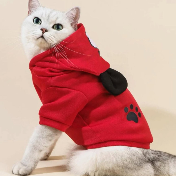 Red Fleece Dog Hoodie