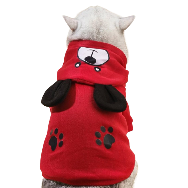 Red Fleece Dog Hoodie