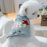 Denim Jeans Vest with Neck