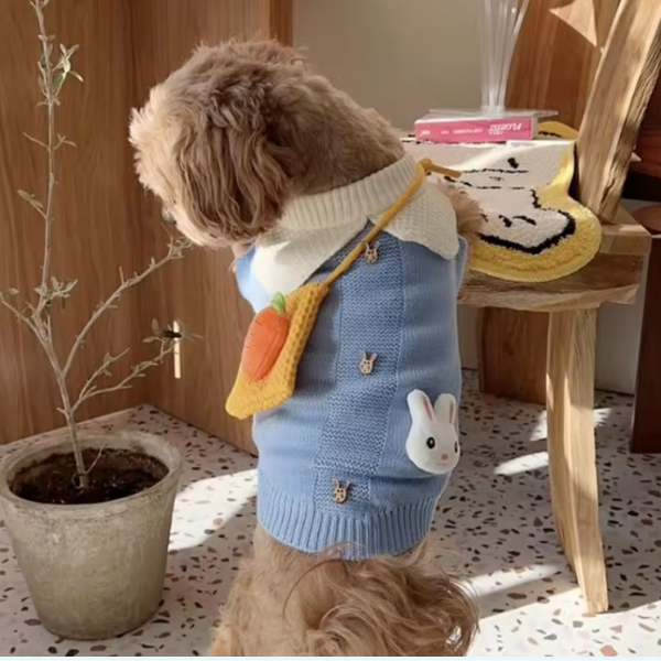 Baby Blue Wool Stretchy Sweater