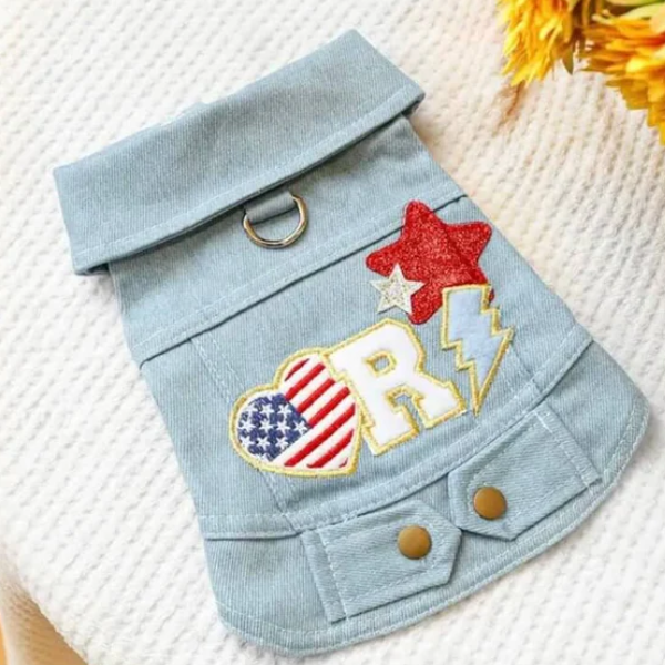 Denim Jeans Vest with Neck