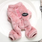 Pink fluffy pet coat